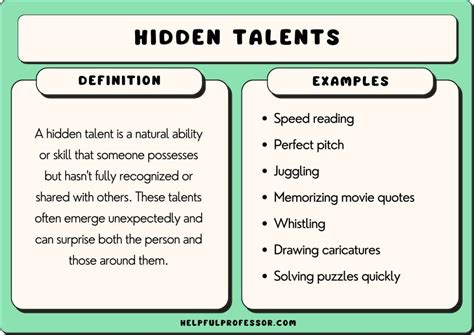 hidden talents examples.